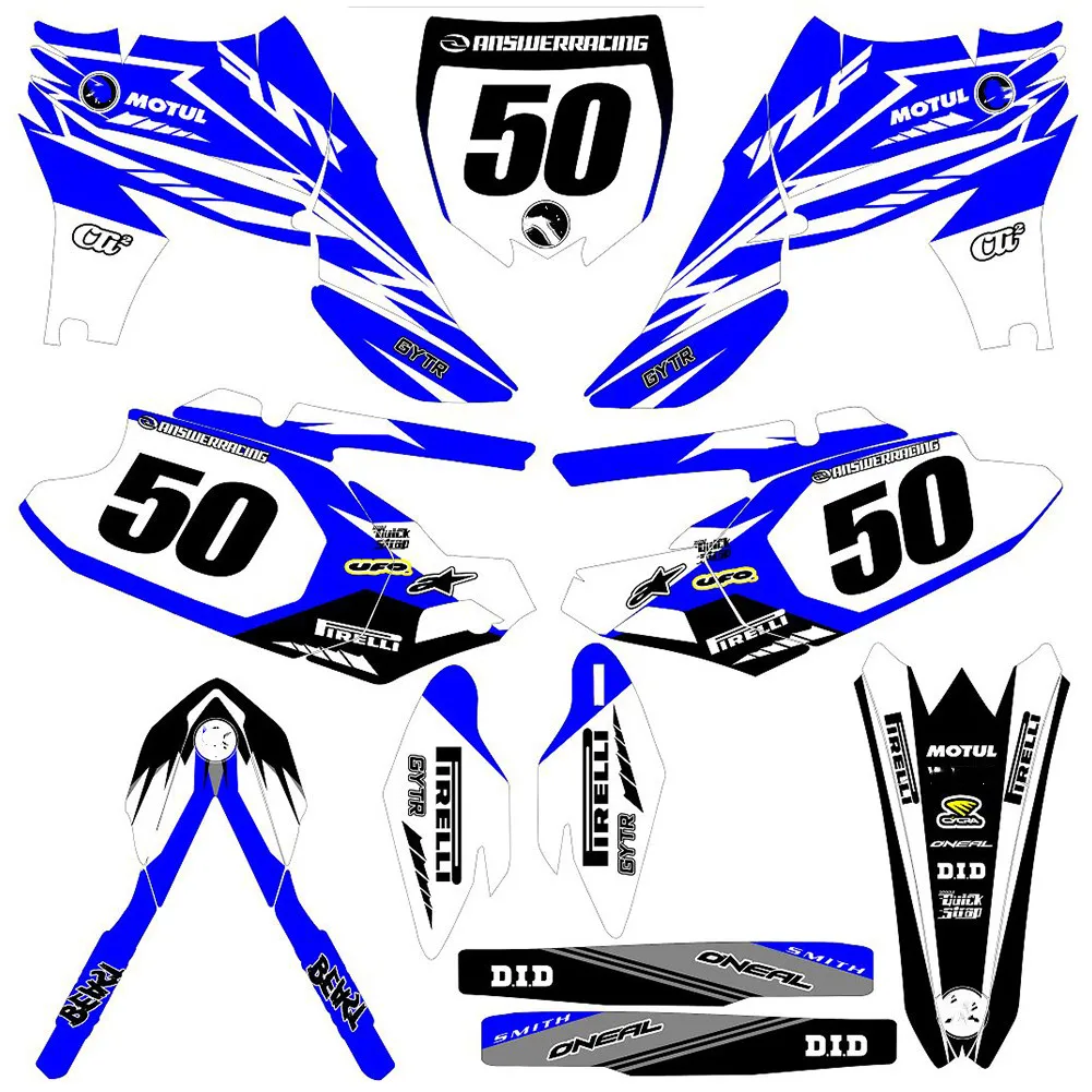 Графические наклейки для мотокросса 3 м Фоновые наборы наклеек yamaha YZF450 YZ450F 2010 2011