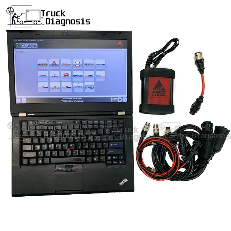 

Agricultural diagnostic tool for AGCO diagnostic kit (CANBOX) + T420 laptop AGCO Adapter FenDias AGCO SISU Power WinEEM4 Service