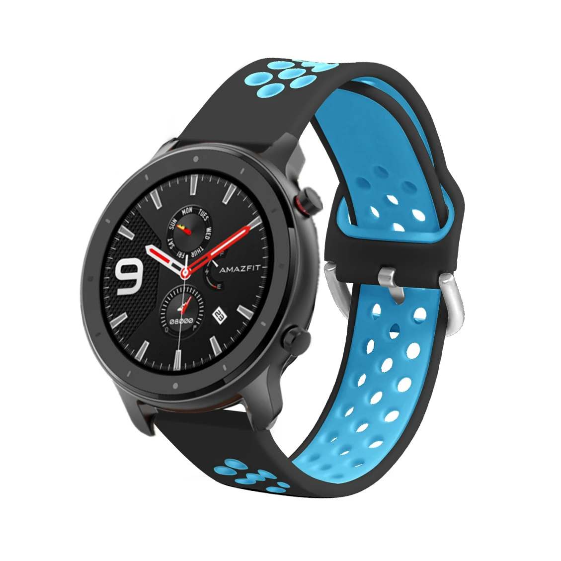 Ремешок сменный для смарт часов Xiaomi Huami Amazfit GTR силиконовый браслет Bip Pace Stratos 20 мм 22