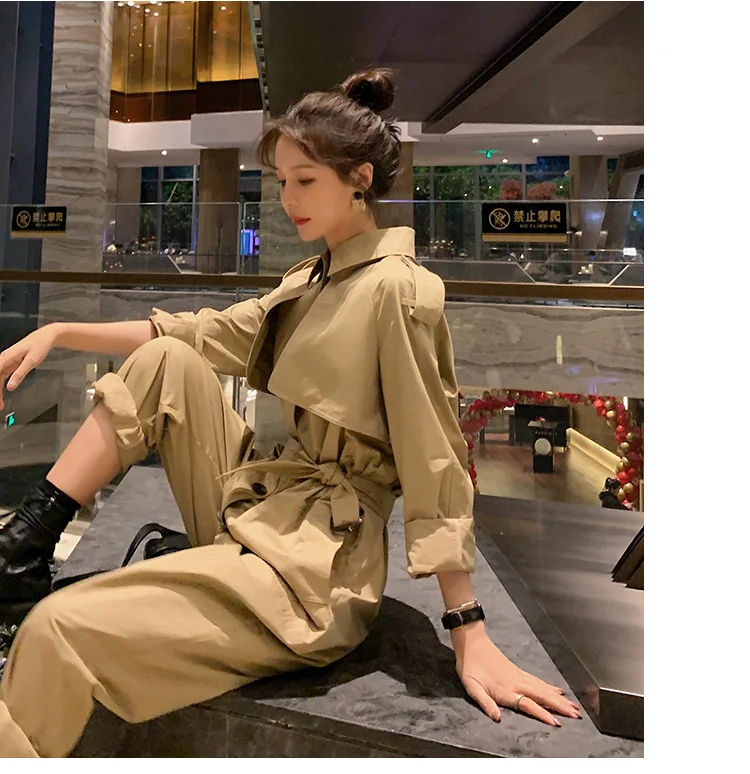 

Spring Autumn Women Long Sleeve Shirt Jumpsuits Female Streetwear Hip Hop Plus Size Overalls Rompers Trousers Cargo Pants Sets