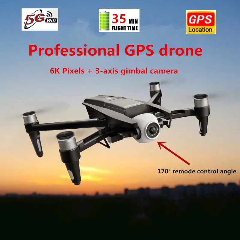 Profissional дроны 5G WI FI 2 км FPV GPS с 6K HD Камера 3 осевой стабильный Gimbal 35 минут времени