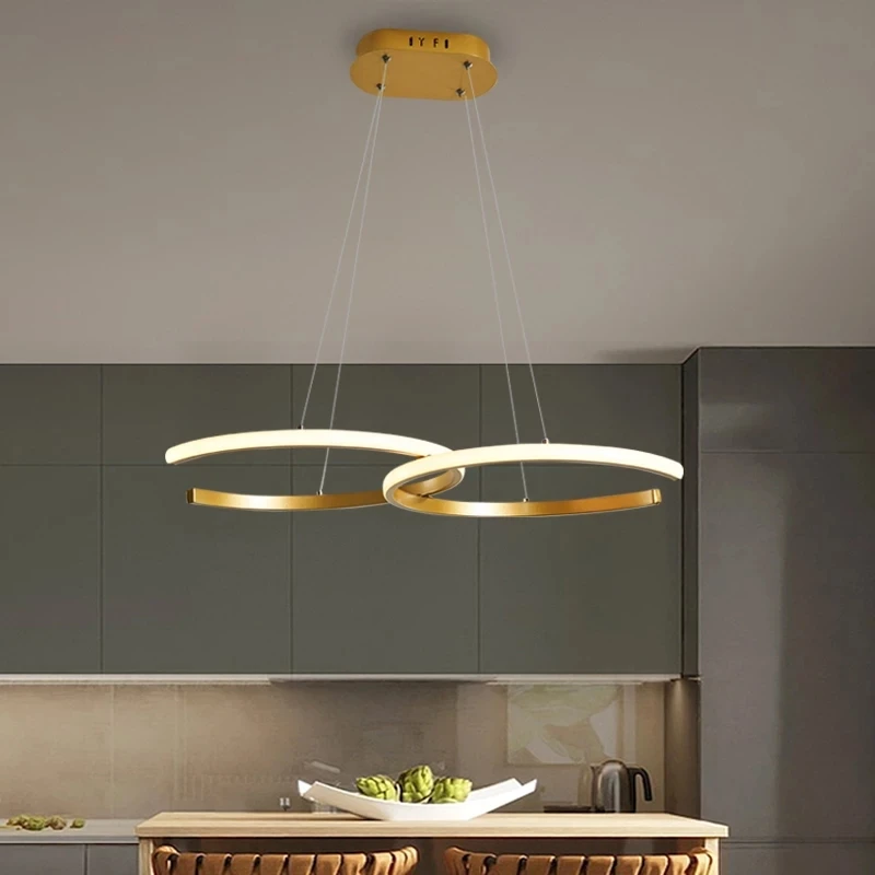 

Gold Black LED Pendant Chandelier for dining room kitchen home decor Modern LED chandelier Lighting for Dining table shops