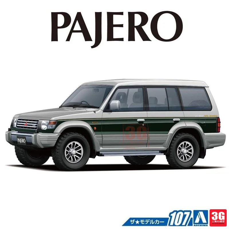 

Сборная модель автомобиля AOSHIMA Mitsubishi Pajero V43W, сборная пластиковая модель для самостоятельной сборки, набор #1/24, 05710