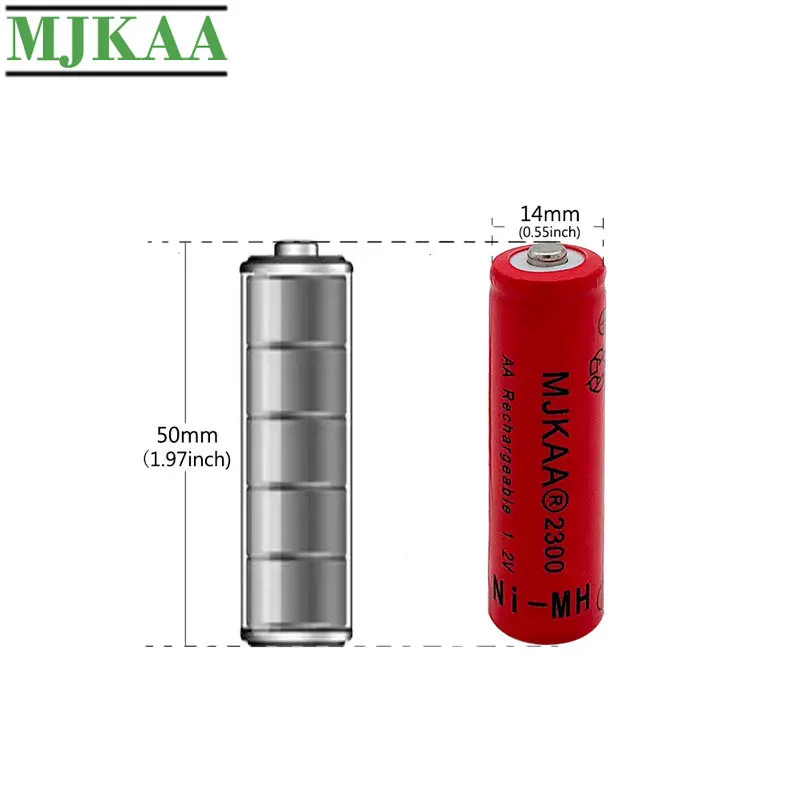 MJKAA 10/20 шт AA 1 2 V 2300mAh Ni-MH батареи 2A 100% Высокое качество нейтральная аккумуляторная