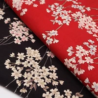 leolin a quilt diy printed cotton kimono doll clothes japanese cherry blossom patchwork cotton fabric tissus 50cm