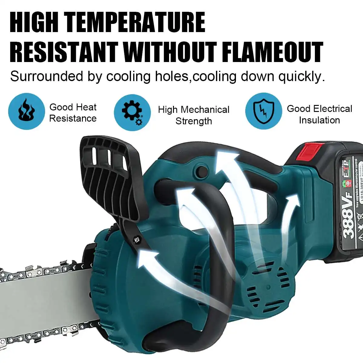 10 Inch Brushless Cordless Chainsaw Electric Saw Bracket Woodworking Cutter Machine Garden Pruning Tools For Makita 18V Battery |