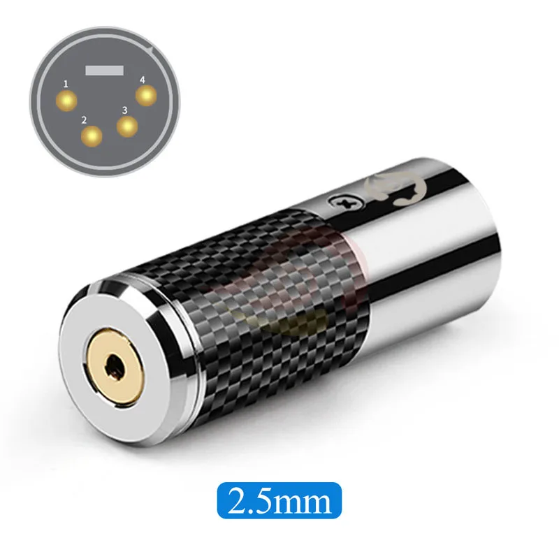 

DAC Decode Male XLR to 2.5/3.5/4.4mm Female Audio Jack Connector Adapter Fiber Convert Plug Stainless Steel