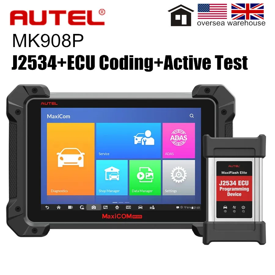 Autel MaxiCOM MK908P Pro полный диагностический инструмент J2534 ECU программирование PK Maxisys Elite