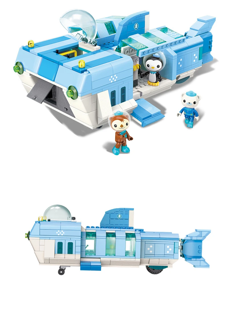 Octonauts Собранный автомобиль фигурка игрушки Barnacels Kwazii песо Пингвин Dashi Inkling модель игрушки для детей подарок
