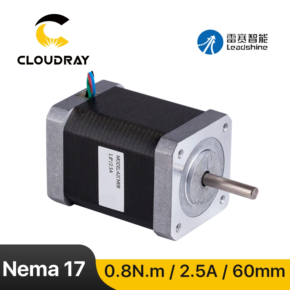 Leadshine Nema 17 Motor Deslizante 42cm08 60 mm 0.8n. m 2.5a 4-lead para Impressora 3d Cnc Gravura Fresadora Motor de passo