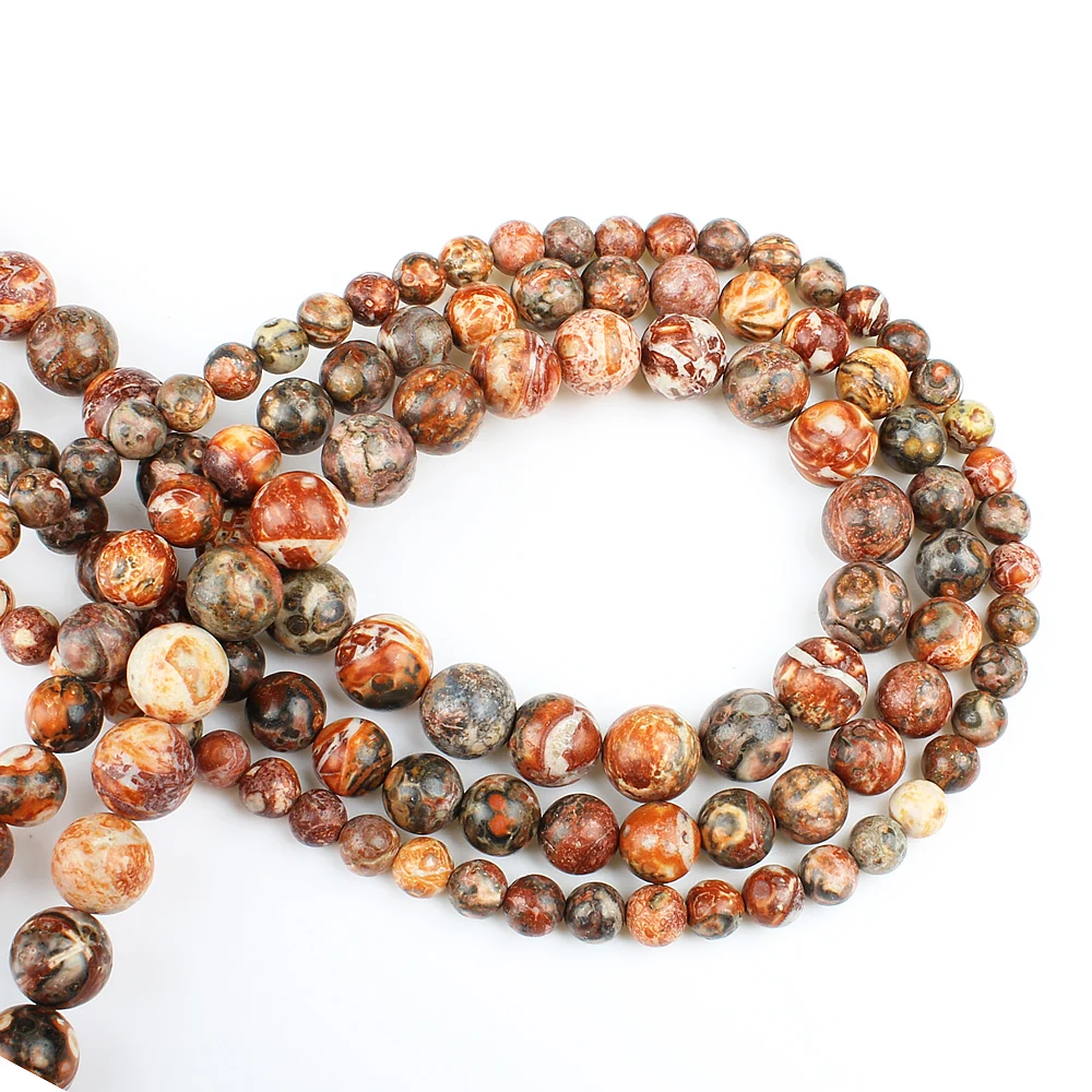 Натуральный камень красный леопард кожа бусина свободный жемчуг для мужчин и