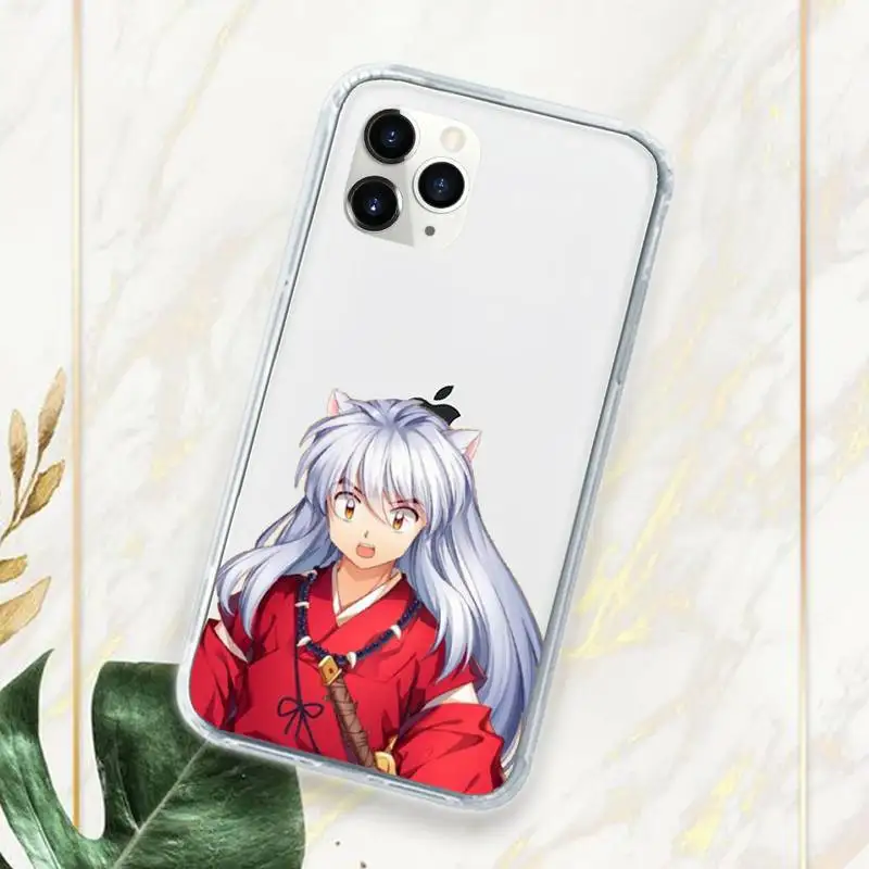 

Anime Inuyasha Phone Case Transparent for iPhone 11 12 mini pro XS MAX 7 8 6 6S Plus X 5S SE 2020 XR