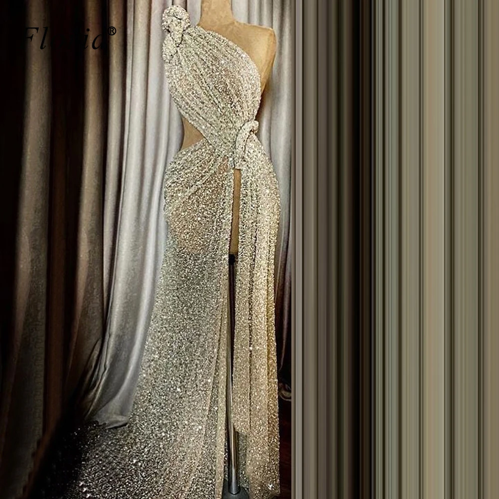 Мусульманское длинное платье на одно плечо для выпускного вечера 2020 женское