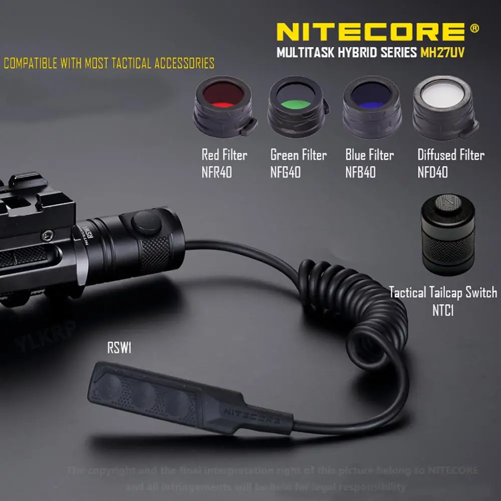 Original Nitecore MH27UV CREE XP-L HI V3 1000 lumens 365nm ultraviolet red blue flashlight USB rechargeable | Лампы и освещение