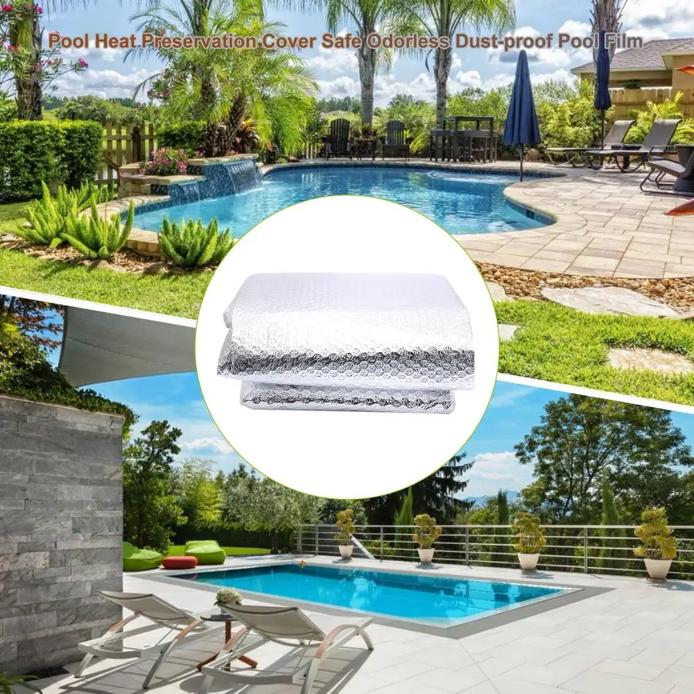 

Swimming Pool Heat Preservation Cover Heat Insulation Swim Pool Cover Thermal Insulation Dustproof Safe Odorless Pool Film