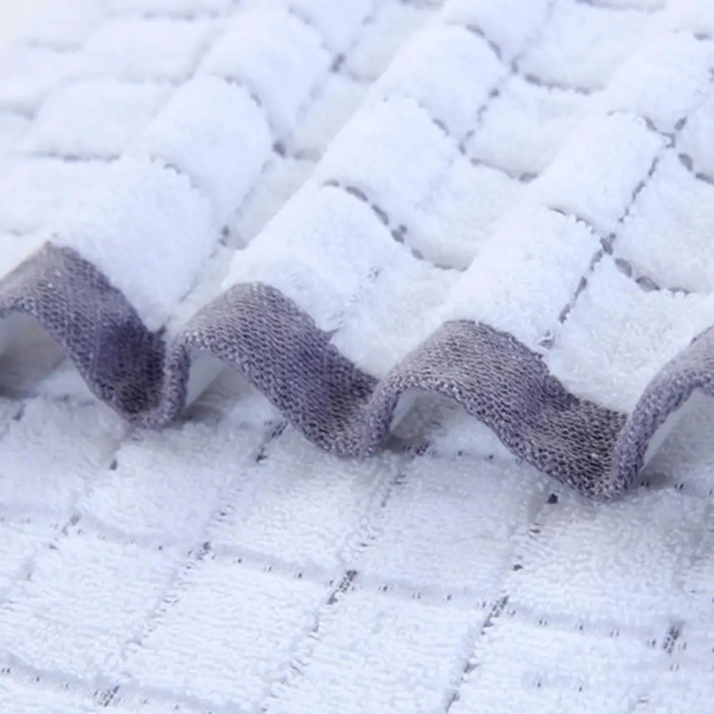 

Bathroom Hotel Adults Plaid Cotton Soft Thick Breathable Face Hand Shower Towel