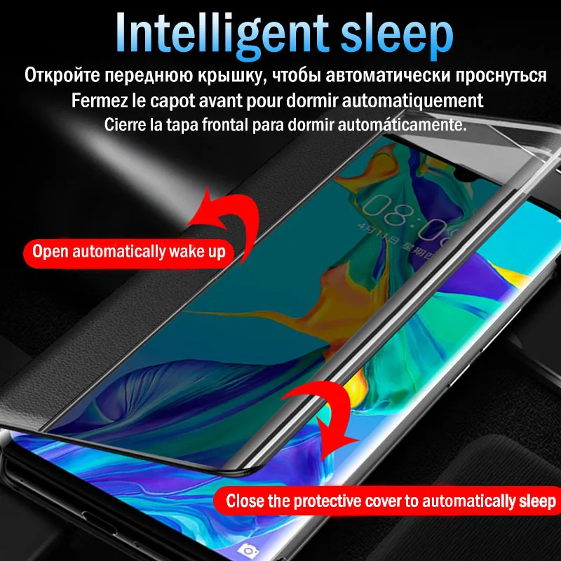 Умный флип чехол для huawei mate 20 Pro 20X 9 30 10 Window View кожаный телефона|Бамперы| |