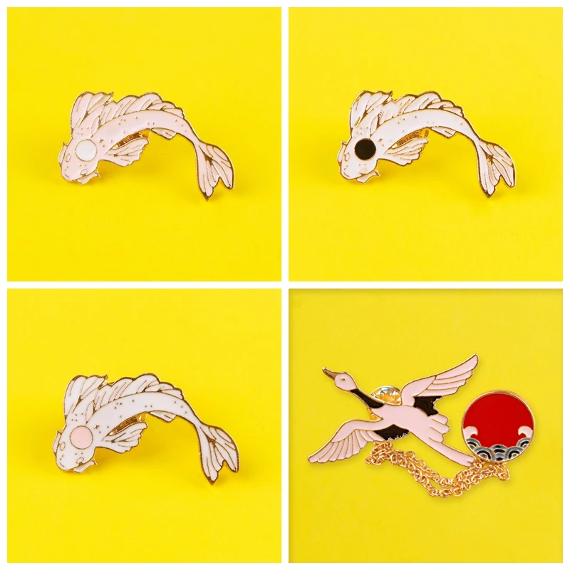 Броши с мультяшным дельфином и Китом для женщин мужчин эмалированные булавки