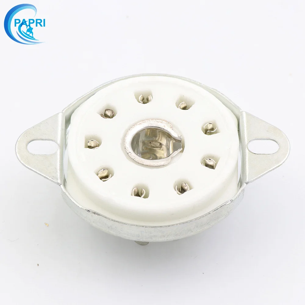10 шт. керамическая 9Pin вакуумная трубка с основанием для EF50 EC52 TT12 EFF51 QE04 EF55 нижнее