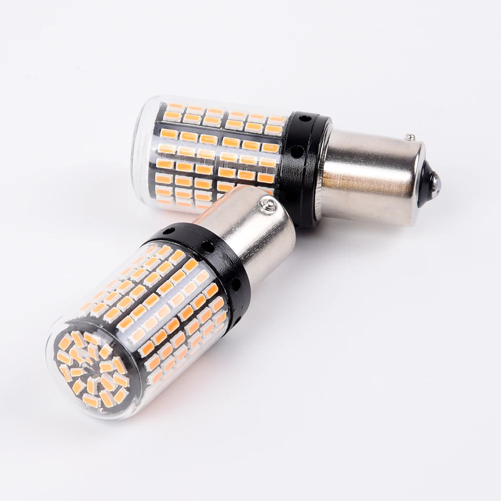 

Светодиодные поворотники Canbus, 2 шт., 12 В, 1156, 144SMD BAU15S PY21W