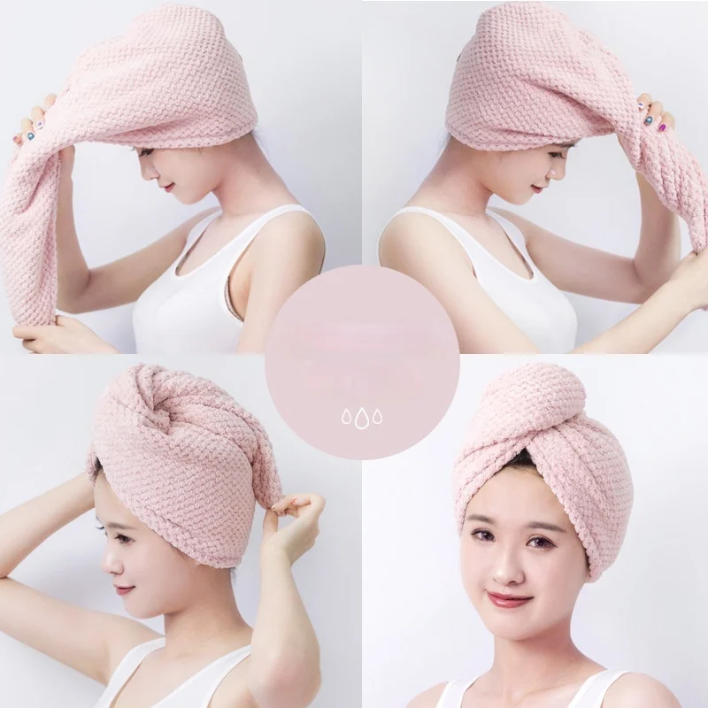 

Magic Microfiber Hair Fast Drying Dryer Towel Bath Wrap Hat Quick Cap Turban Dry