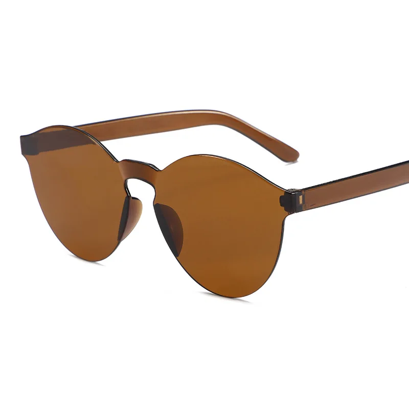 

Rimless outdoor sunglasses transparent stylish retro motorcycle car drivers with female and male glasses drive uv protection