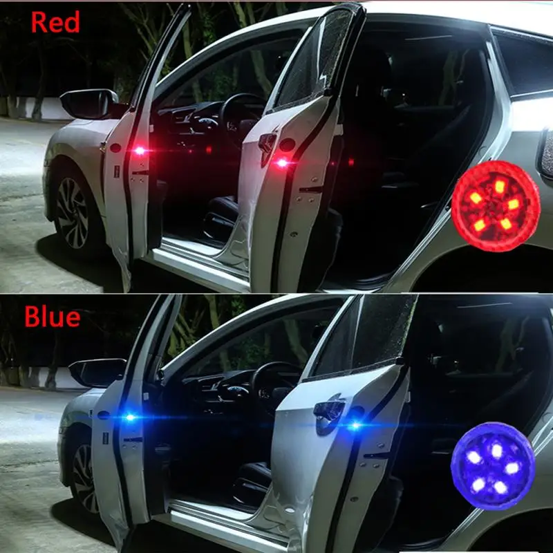 

2 Pieces Of LED Car Door Open Warning Bulb Strobe Flashing Wireless Magnetic Waterproof Anti-collision LED Safety Light