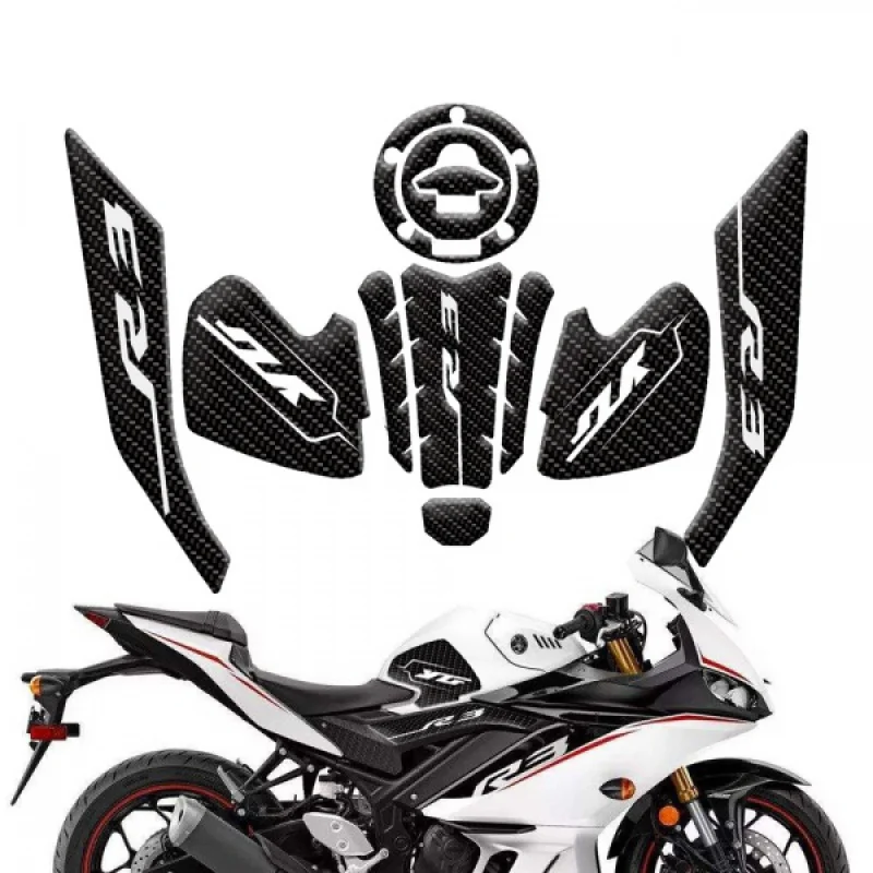 

Модифицированные Новые наклейки на топливный бак для Yamaha YZF R3, 2019 боковые наклейки, наклейки на двигатель, противоскользящая лента, наклейки...