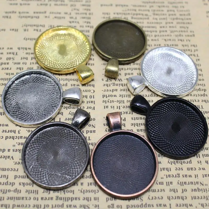 

1PCS DIY Multi Colors Fit 25mm Cabochons Cabochon Base Tray Bezel Jewelry Findings Components Jewelry Accessory Hot Sale