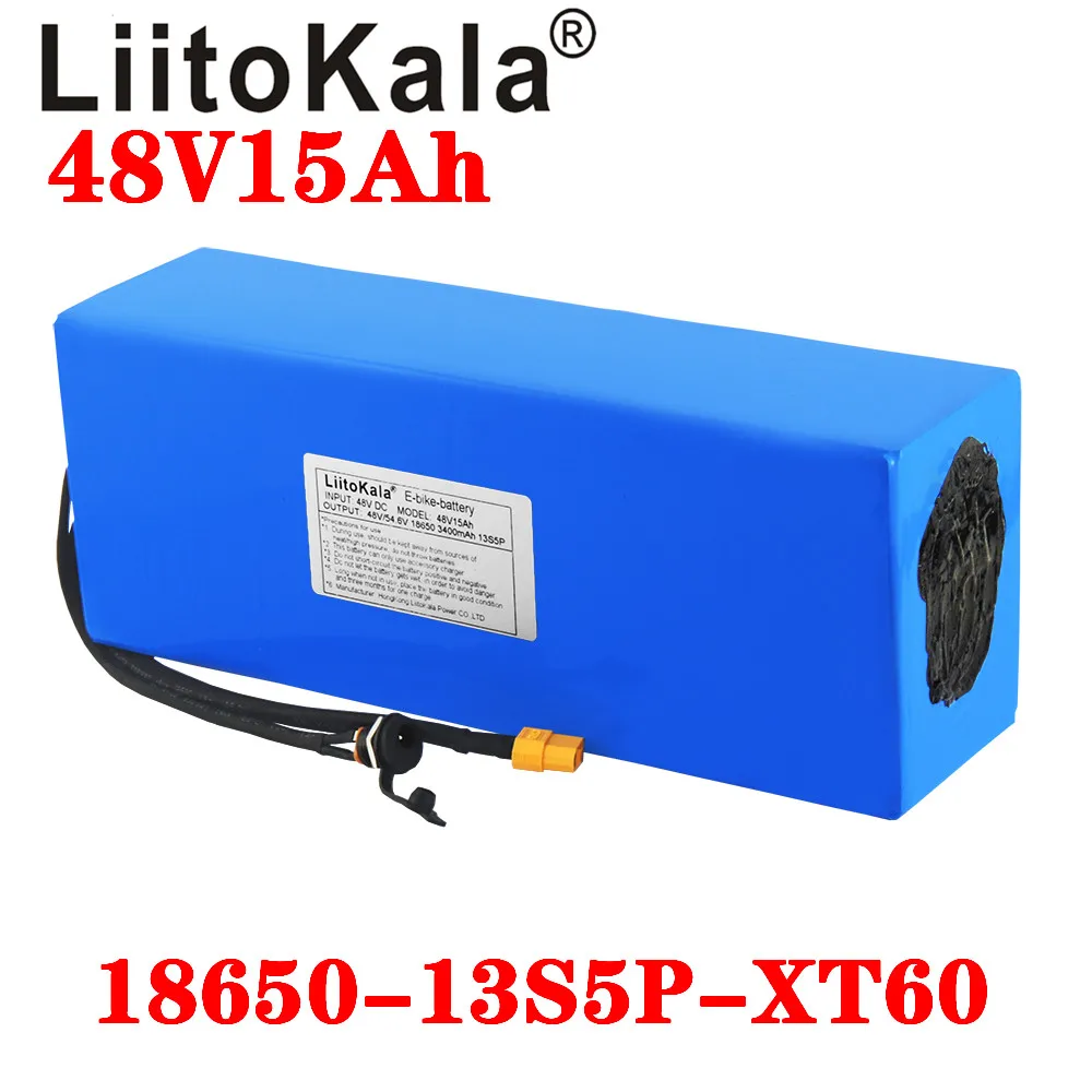 

Аккумуляторная батарея LiitoKala 48 В, 48 В, 15 А · ч, 13 в, 5P, 18650 комплект литий-ионный батарей, 48 В, 15 А · ч, для электродвигателя 48 В, 500 Вт, 750 Вт, 1000 Вт