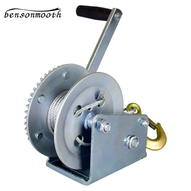 

2000lbs-3000LBSx8/15/30m Boat Truck Auto Self-Locking Hand Manual Galvanized Steel Winch Hand Tool Lifting Sling