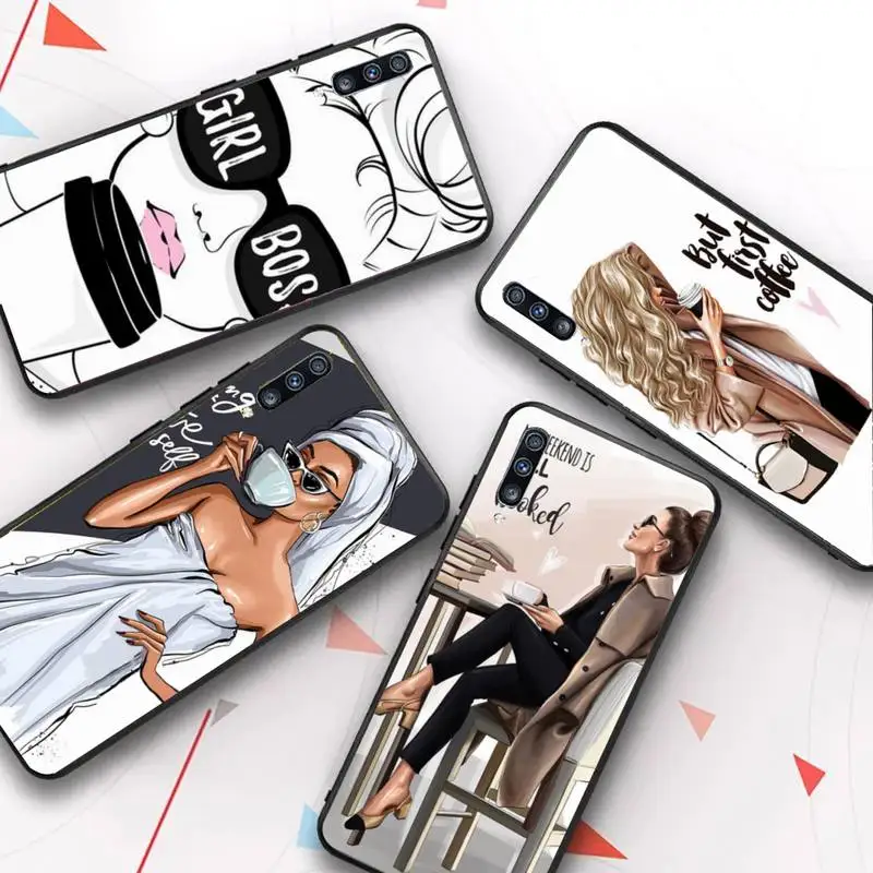 

Princess Female boss coffee Phone Case for Samsung Galaxy A51 30s a71 Soft Silicone Cover for A21s A70 10 A30 Capa