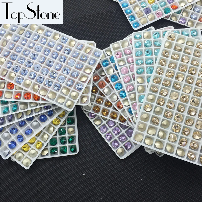 Круглые хрустальные стразы K9 84 шт. 8 мм высококачественные Стразы Rivoli с опалом