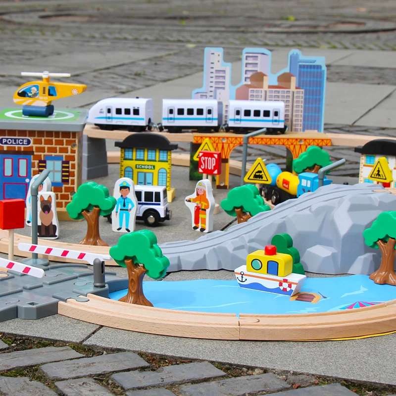 Деревянная железная дорога сделай сам прямая и изогнутая Расширительная дорожка