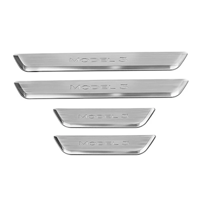 

For Tesla Model 3 Auto Accessories Door Sill Protector Threshold Decoration Luminous Threshold Decoration