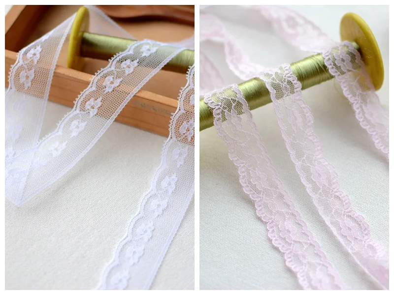 1 м последняя кружевная отделка лента тюль розовая белая ткань аппликация для