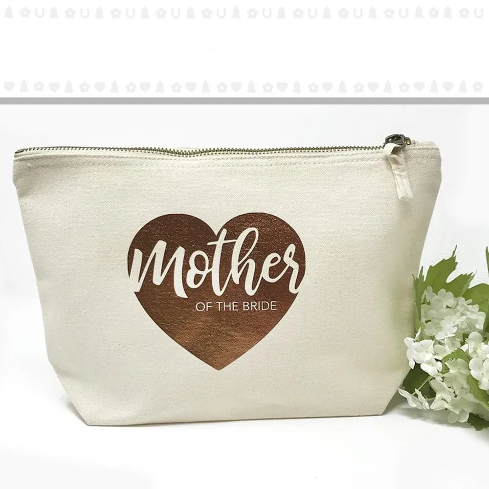 Изготовленная на заказ сумка для мамы невесты с золотым сердцем косметичка
