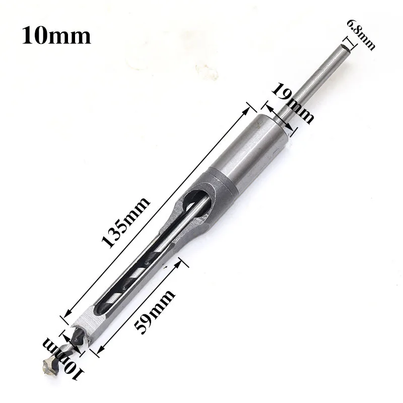 

6pcs/Set Woodworking Square Hole Drill Bits Wood Mortise Mortising Chisel Kit For Drilling Square Holes On Wood