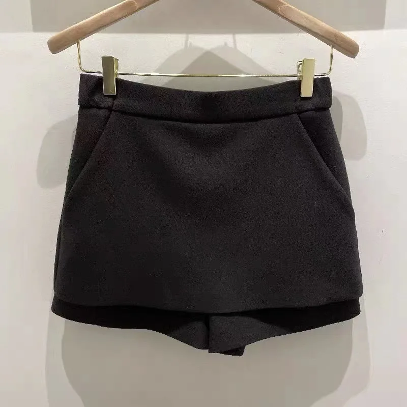 

Patads France m family 2021 autumn winter new women's wear commuting simple fashion high waist elastic skirt shorts