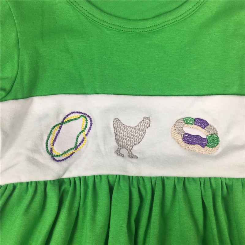 Новое поступление платье для маленьких девочек в стиле мардис Гра красивое