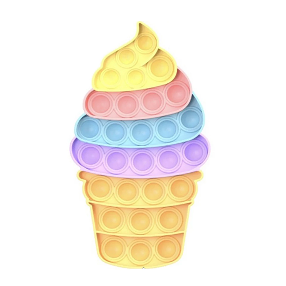 Juguete sensorial de helado de arco&iacute;ris para adultos y ni&ntilde;os, juguete relajante antiestr&eacute;s, juguetes para autismo, estr&eacute;s, estr&eacute;s, educativo-1