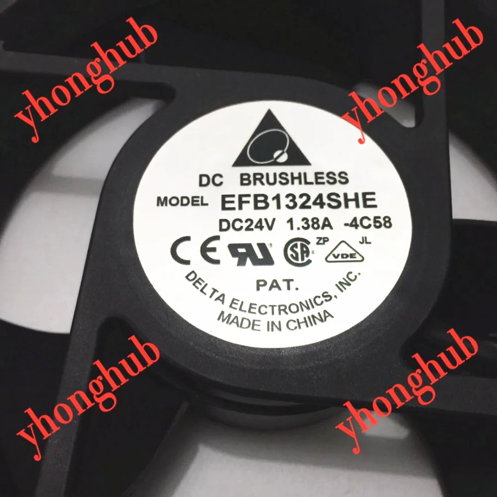 Delta EFB1324SHE 4C58 DC 24V 1.38A 3 провода 127x127x38 мм Сервер вентилятор охлаждения