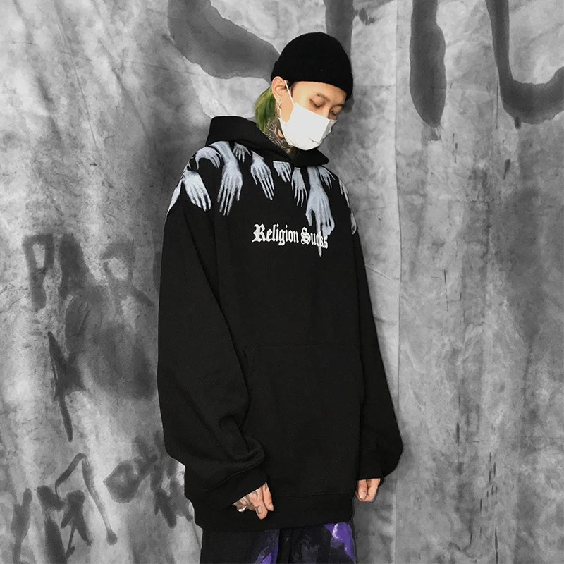 Женская флисовая толстовка с капюшоном в стиле хип-хоп | Мужская одежда