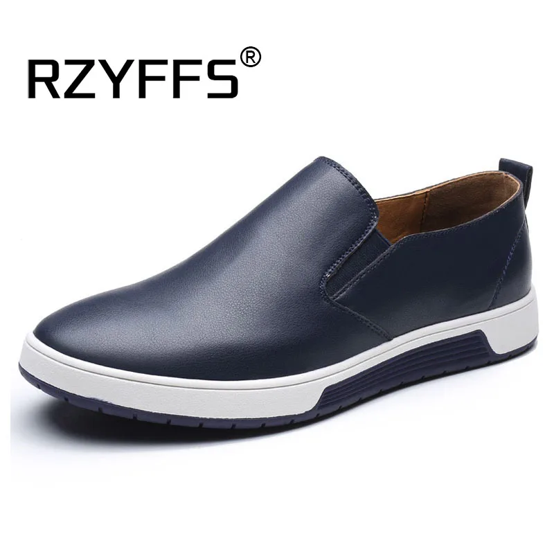 

Мужские кожаные туфли на плоской подошве, Повседневные Дышащие легкие слипоны, большие размеры 38-48, A113, обувь для студентов, 2019