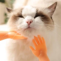 new cat toy funny interactive pet toys kitten massage cleaning pet toy thumb silicone pet products little fingers gloves cat toy
