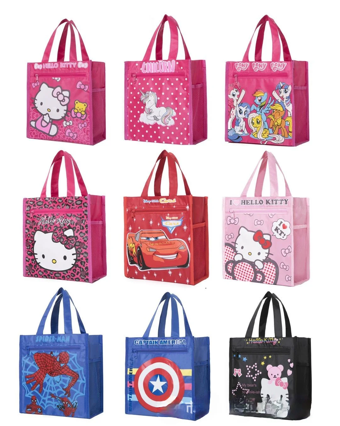 

Marvel Captain America Spider-Man Canvas Storage Bag Lunch Bag Cartoon Portable Portable Lunch Bag Student Lunch Box Bag