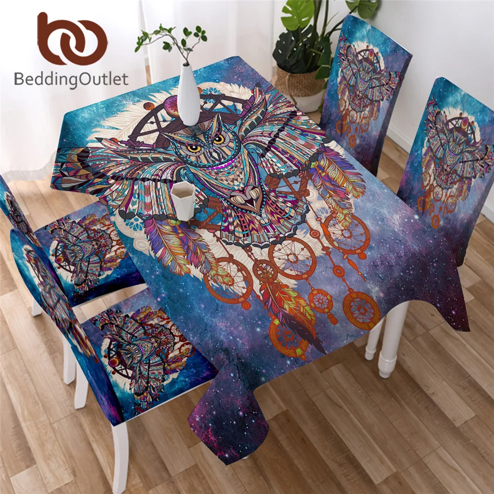 Постельные принадлежности Outlet Dreamcatcher кухонная скатерть Boho Сова