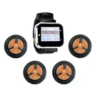 Беспроводная система вызова официанта 1 часовой приемник + 4 супер тонкие 4 клавиши кнопки частоты передатчика 433,92 для обслуживания ресторанов