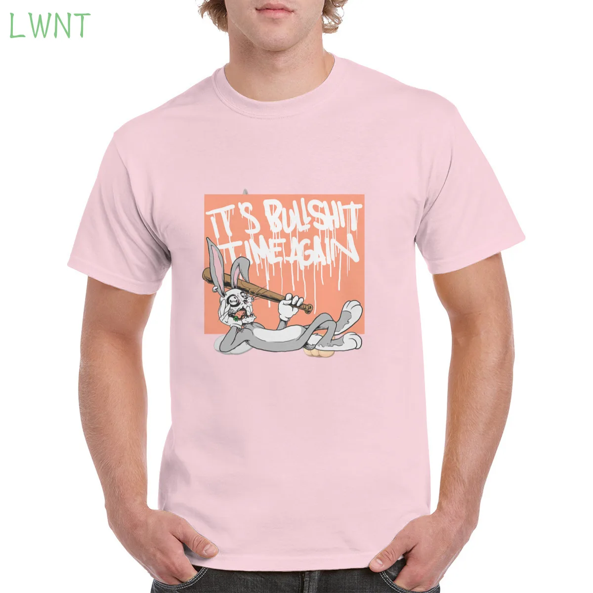 

100% Cotton Bugs Bunny and Lola Bunny t shrt men Harajuku Kawaii cartoon anime Tshirt oversized gothic punk women/men's T-Shirts