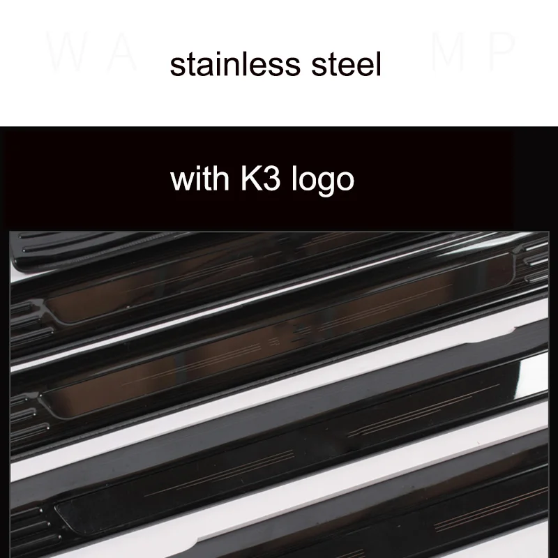 Lsrtw2017 Накладки порогов дверей автомобиля для Kia K3 Cerato 2019 2020 Forte, аксессуары для интерьера, хромированная нержавеющая сталь, авто включен.